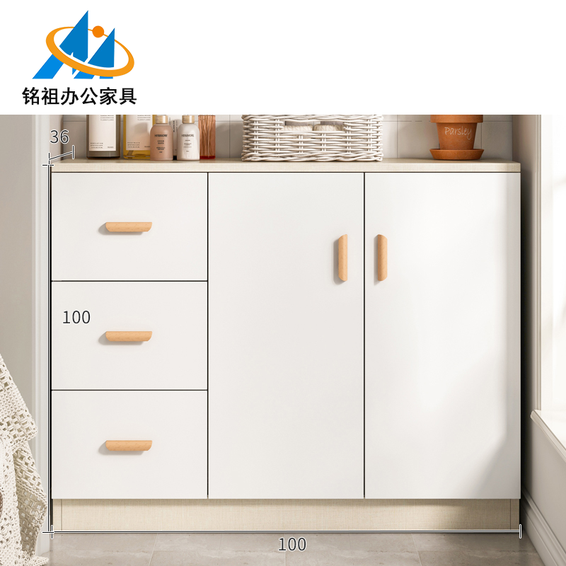 兩門三斗木質文件柜